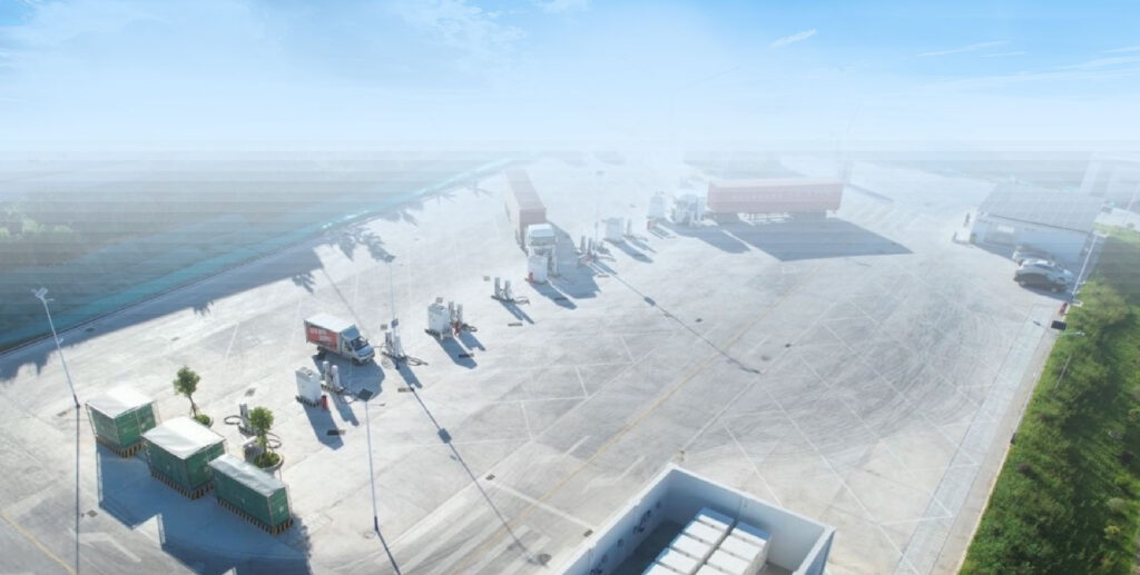 河源深河重卡超充示范站